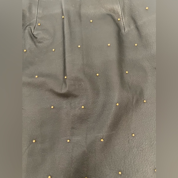 *100% Leather Vintage 80s David Benjamin Skirt - Picture 9 of 13